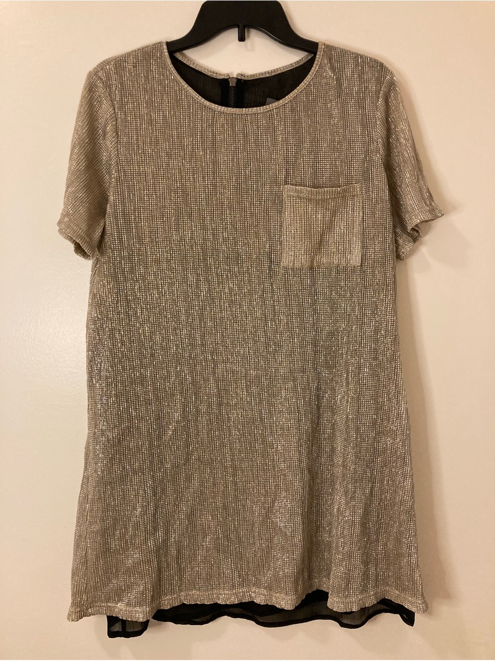 NWT Gold/Silver Metallic Mini Dress
